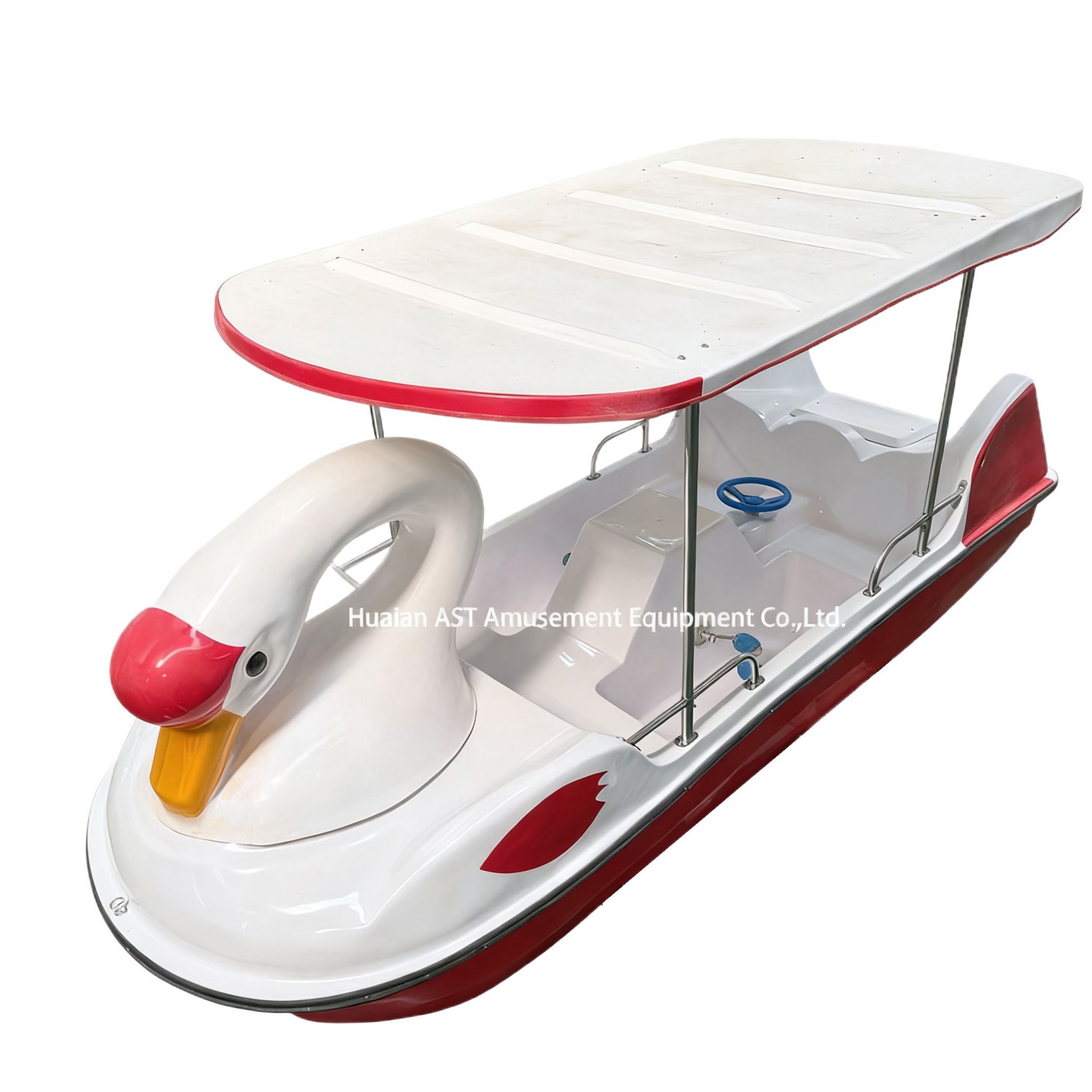 China 4 person fiberglass swan pedal boat-P409 - Image 7