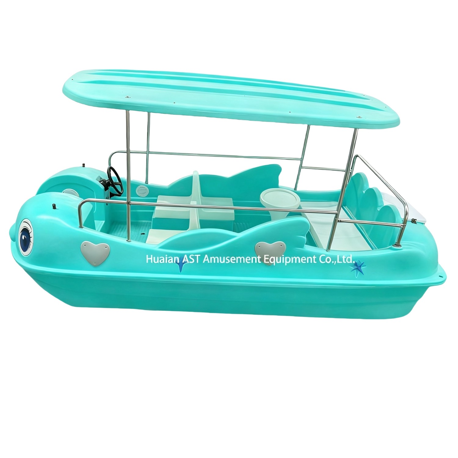 KP-E418 China park plastic electric boat for sale - Image 3